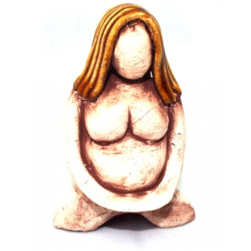 Ceramic Small Mother Earth Goddess Natural 10